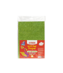 Carton cu sclipici 290gr/m2 A4, 5 buc, Verde neon